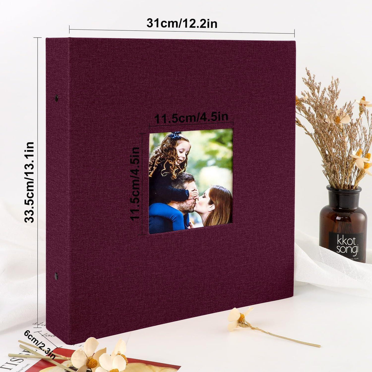 Fotobuch 10x15 600 Fotos Leinen Einsteckalbum Violett