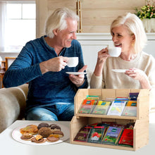 Teebox Bambus 8 Fächer 140 Teebeutel Organizer Tea