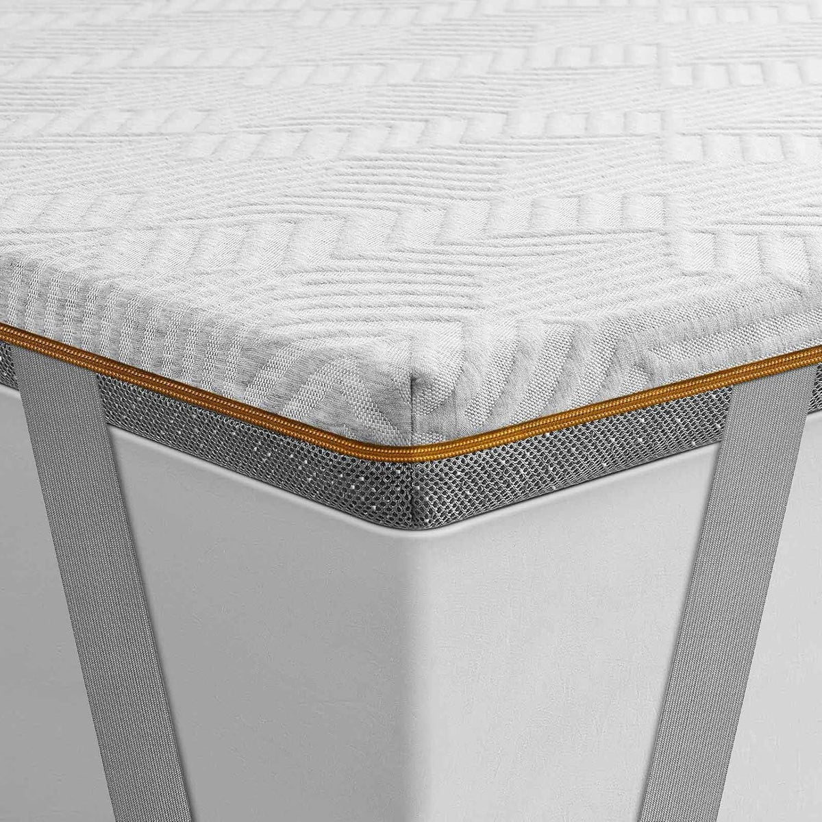 Gelschaum Matratzentopper 140x200 H3 H4 7,5cm Bezug atmungsaktiv