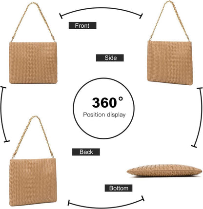 Damen Handtasche Schultertasche PU-Leder Shopper Achsel Henkeltaschen