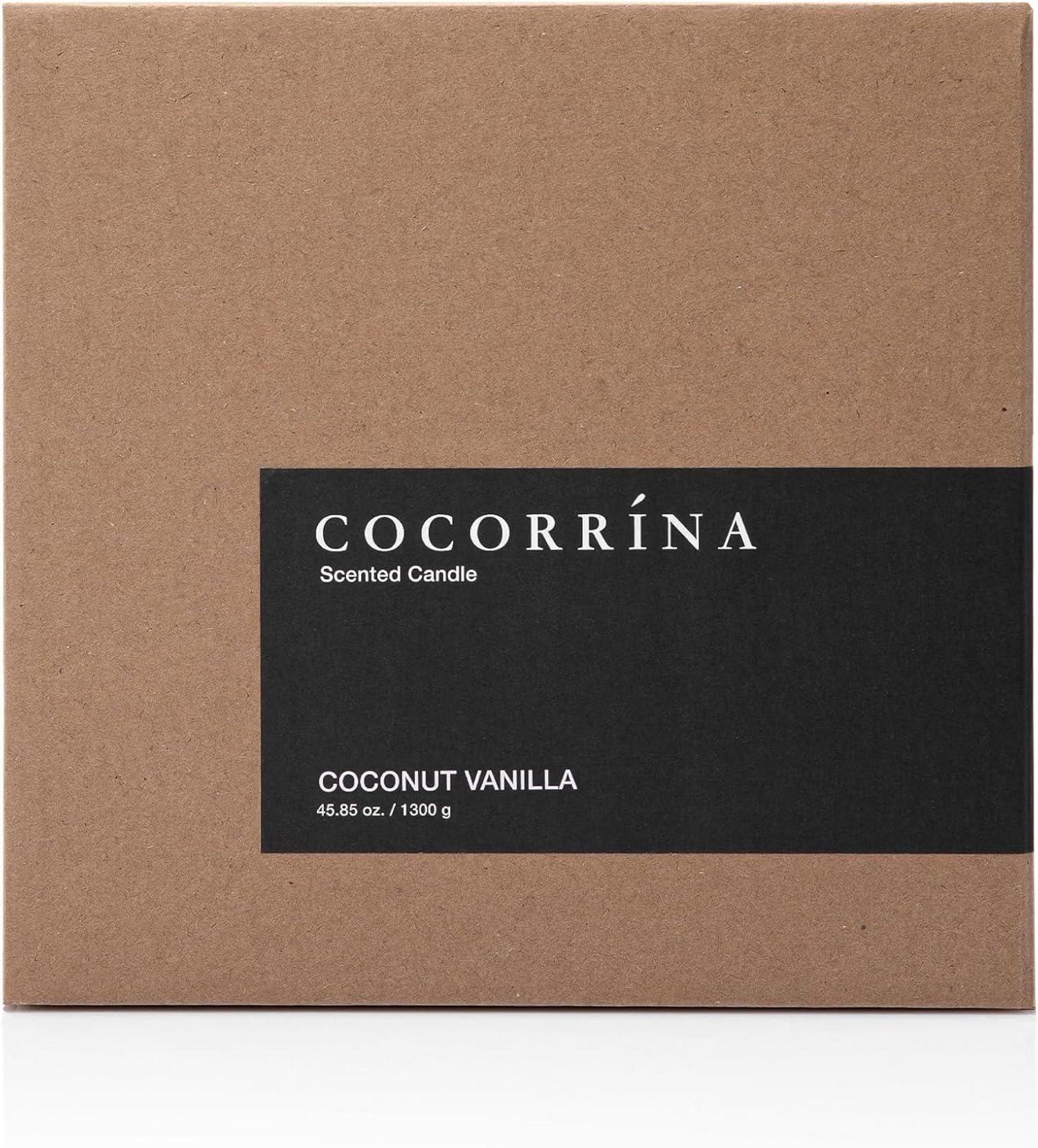 Cocorrína Candle Duftkerze Kokosnuss-Vanille 110 Stunden 3 Dochte 1300g