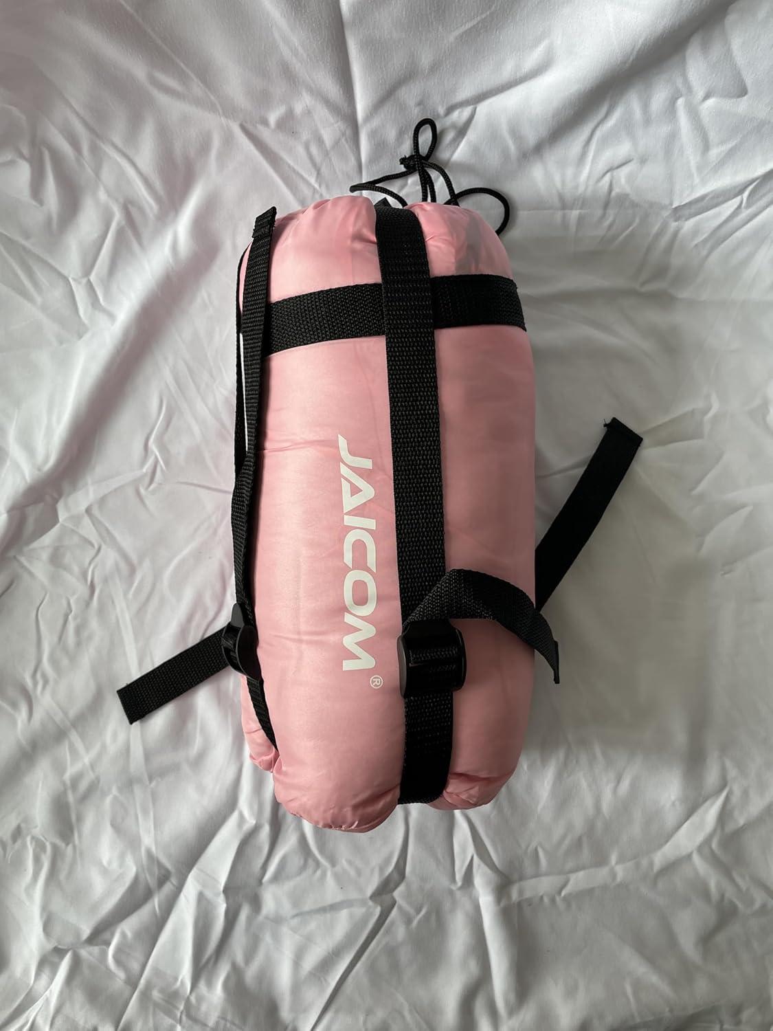 JAICOM Schlafsack - Ultraleichter 3 Jahreszeiten Mumienschlafsack 800g in Rosa