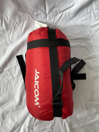 JAICOM Schlafsack Sommerschlafsack Camping Outdoor 210T Polyesterfaser Rot