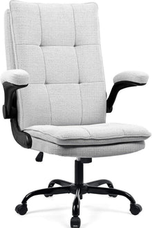 Ergonomischer Bürostuhl mit klappbaren Armlehnen Grau