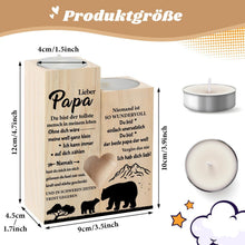 Vatertagsgeschenk: Herz Kerzenhalter Set aus Holz
