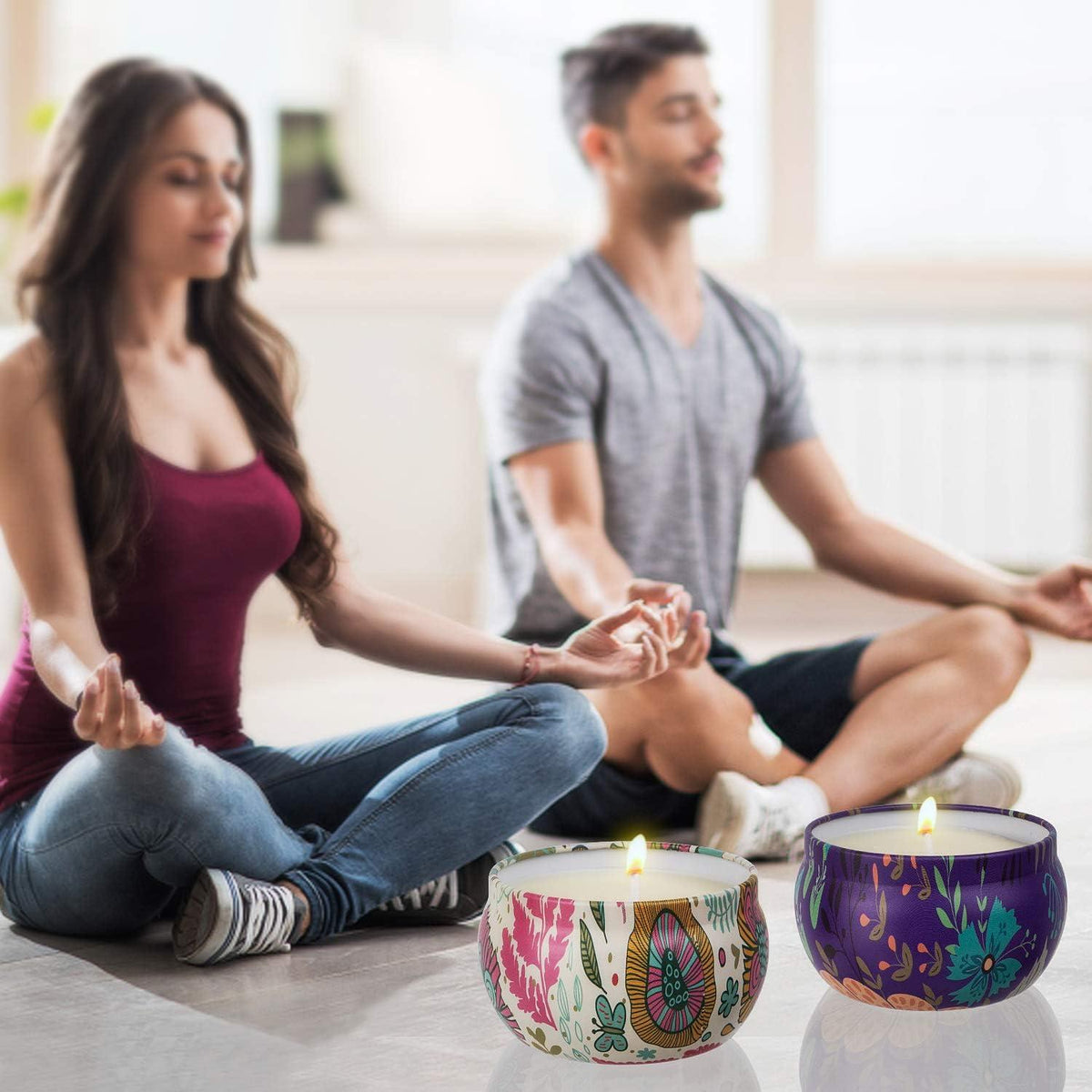 Duftkerzen Geschenkset Frauen 6 Stück Aromatherapie Kerzen Weihnachten