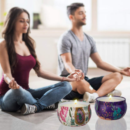 Duftkerzen Geschenkset Frauen 6 Stück Aromatherapie Kerzen Weihnachten
