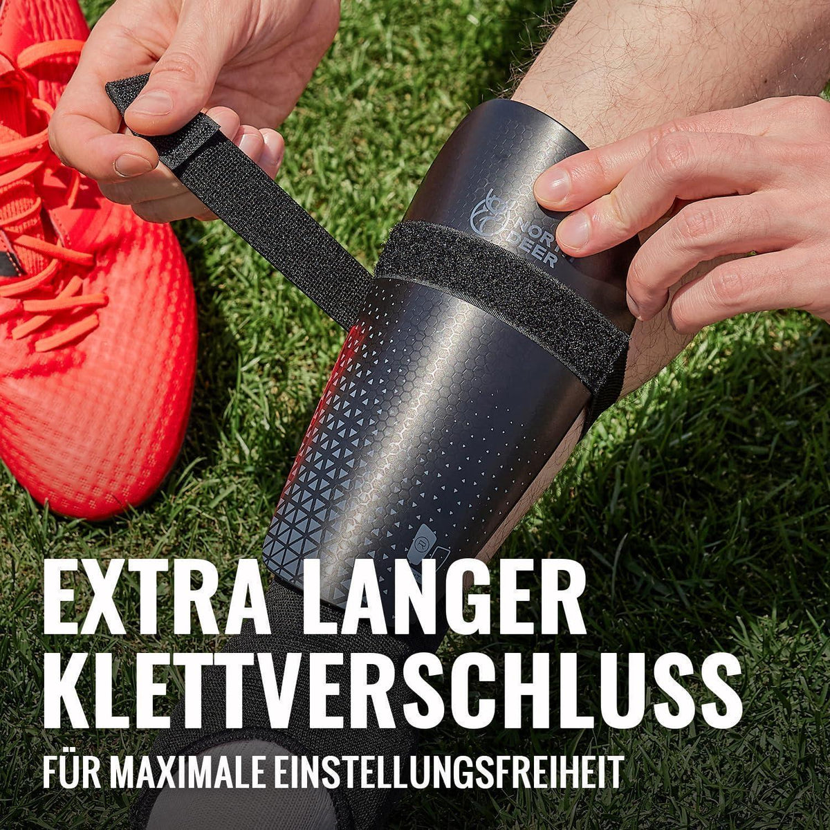 Fußball Schienbeinschoner Kinder mit Knöchelschutz Blau M