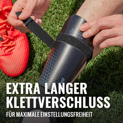 Fußball Schienbeinschoner Kinder mit Knöchelschutz Blau M