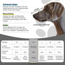 Hund Maulkorb Mesh Atmungsaktiv & Einstellbar
