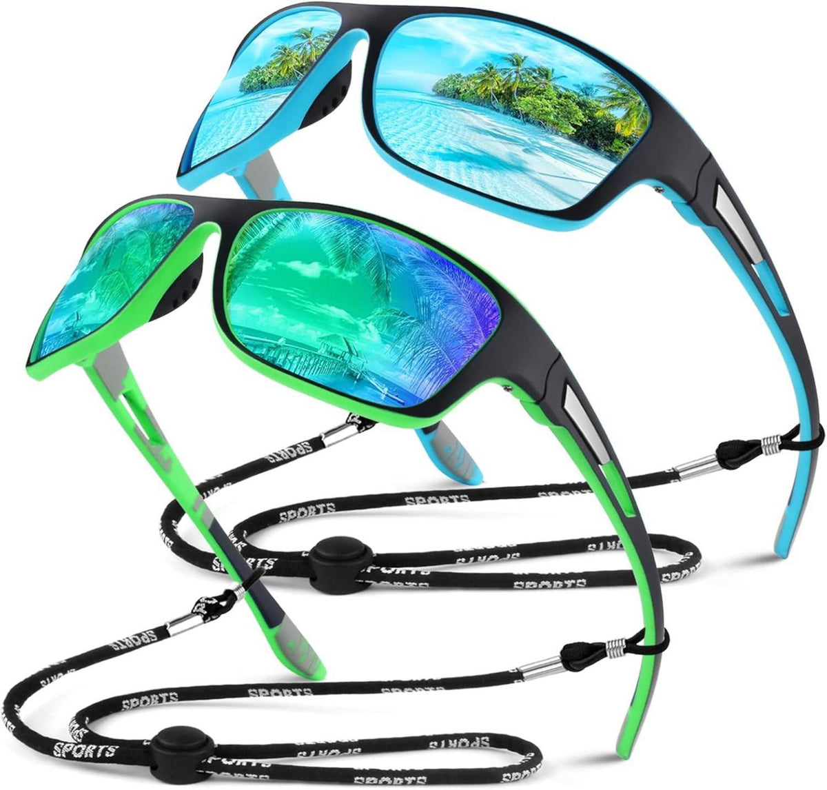 Polarisierte Sport-Sonnenbrille Herren Damen UV400 verspiegelt