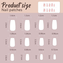 Rosa Strass Nagelset – 24 Glitzernde Blüten-Nagelspitzen