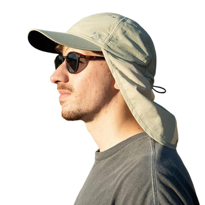 Wasserdichte Baseball Cap mit Nackenklappe UV-Schutz L-XL