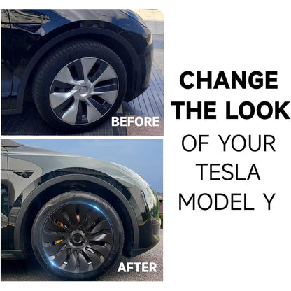 Radkappen Set Tesla Model Y 19 Zoll Schwarz