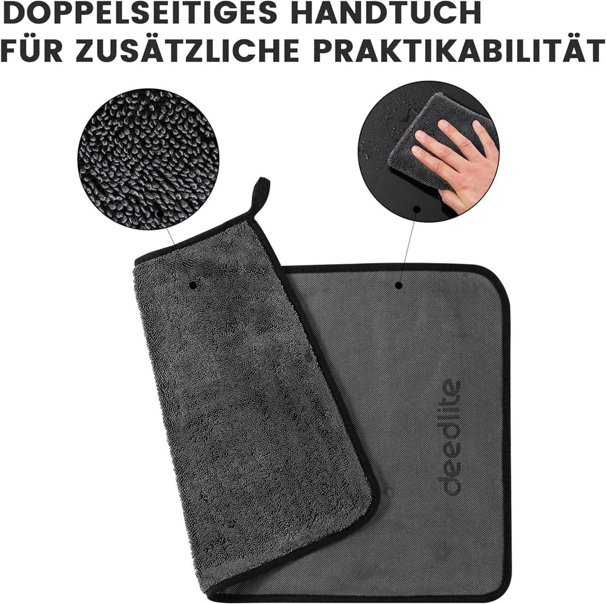 Premium Mikrofaser Trockentuch schnelltrocknend 50x80cm