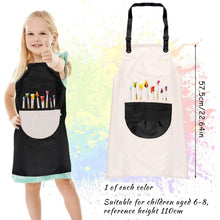 Malkittel Kinder 2er Set, 60x45cm, Wasserdicht, Verstellbar, mit Taschen