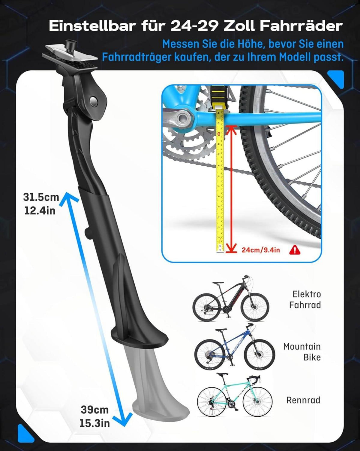 Fahrradständer verstellbar 24-29 Zoll Aluminiumlegierung
