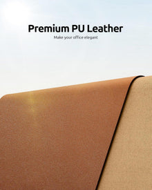 Schreibtischunterlage Premium Leder Mauspad XXL Braun