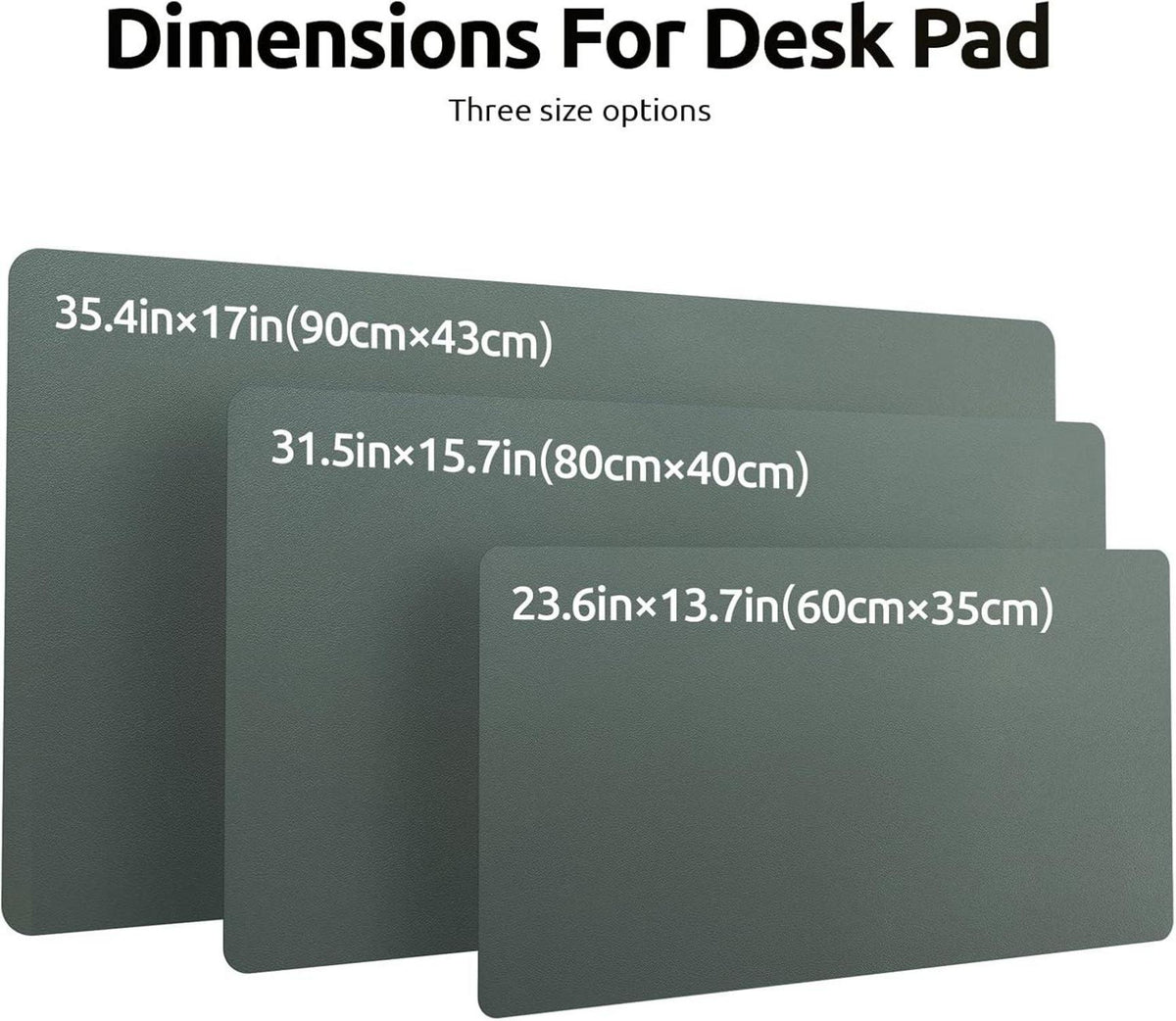 Schreibtischunterlage XXL Leder Mauspad 80x40cm Büro Homeoffice Dunkelgrün