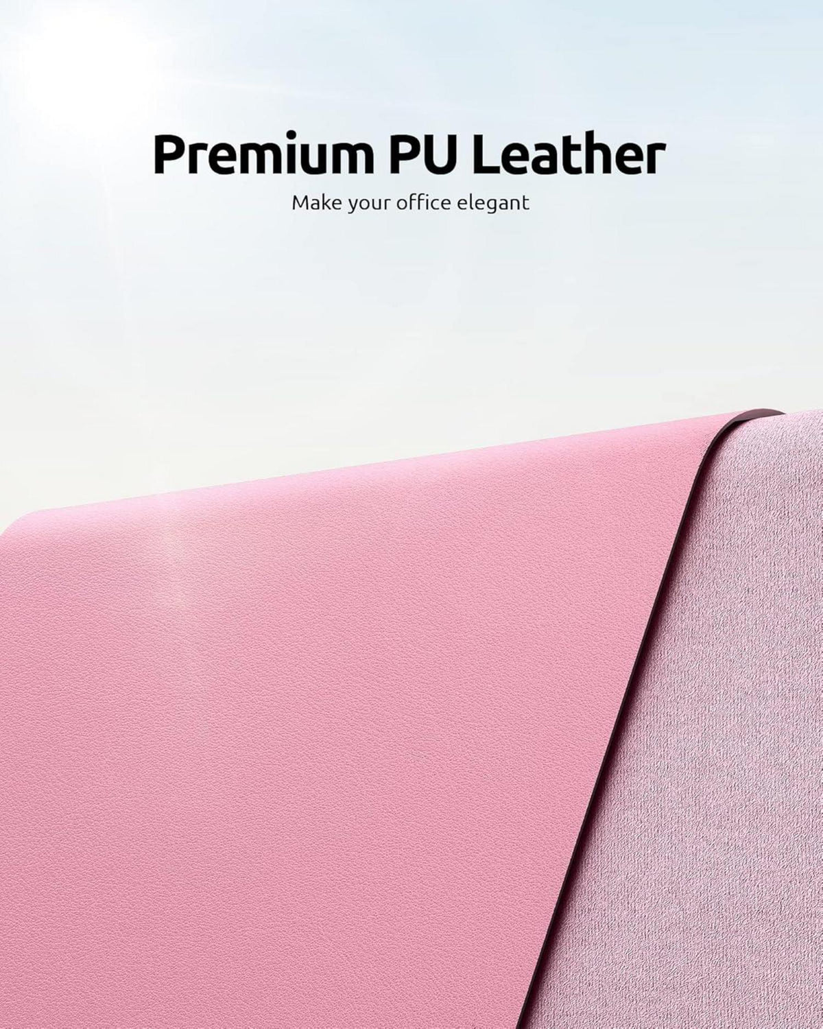 Premium Leder Schreibtischunterlage XXL 60x35cm in Pink