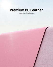 Premium Leder Schreibtischunterlage XXL 60x35cm in Pink