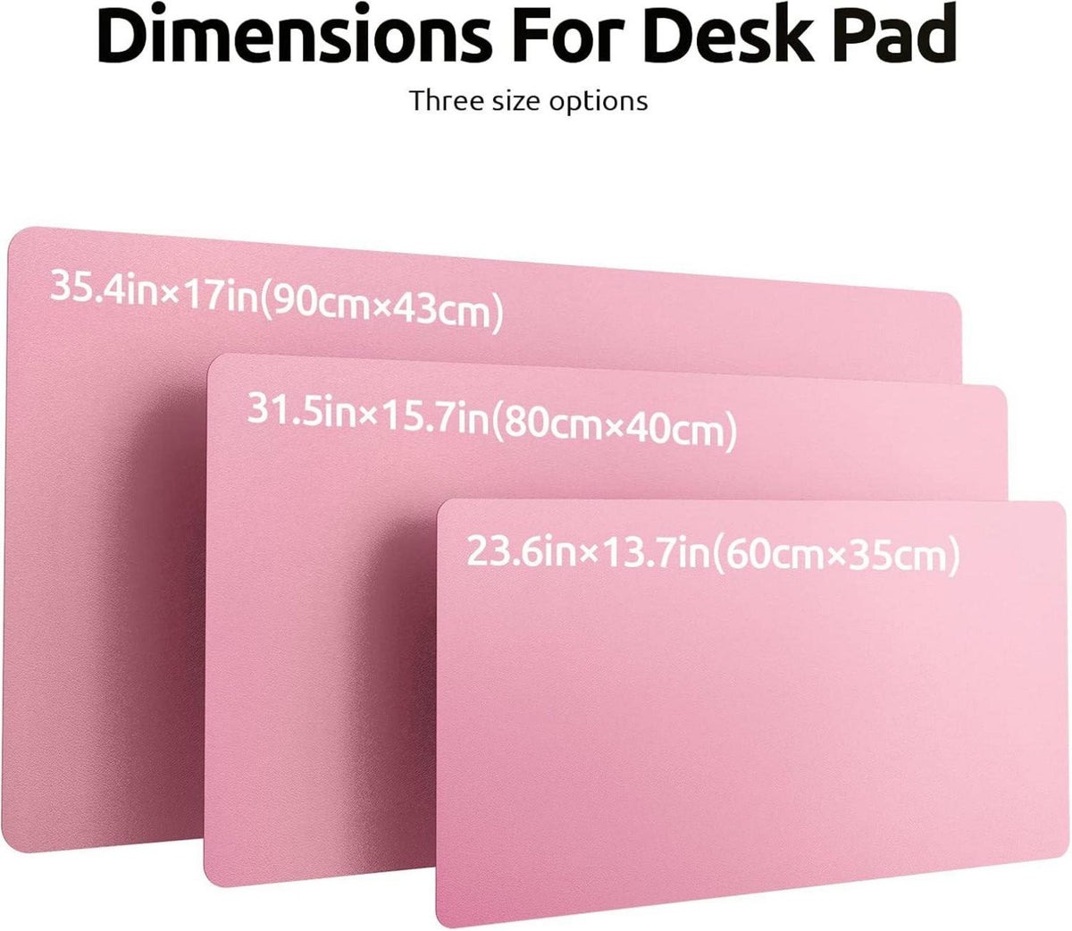 Premium XXL Leder Mauspad 60x35cm Schreibtischunterlage Pink