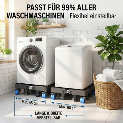 Waschmaschinen Podest mit Rädern – Stabil & Verstellbar