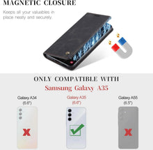 KZB Samsung Galaxy A35 5G Handyhülle Schwarz Flip Case mit