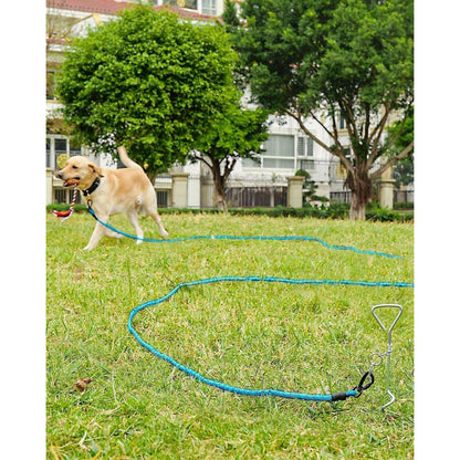 Joytale Schleppleine für Hunde, Gepolsterter Griff, Abschließbarer Karabiner, Blau, 10m