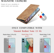 KZB Xiaomi Redmi Note 13 5G Handyhülle Leder Flip Case Braun