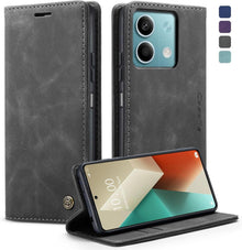 Handyhülle Xiaomi Redmi Note 13 5G Premium Leder Grau