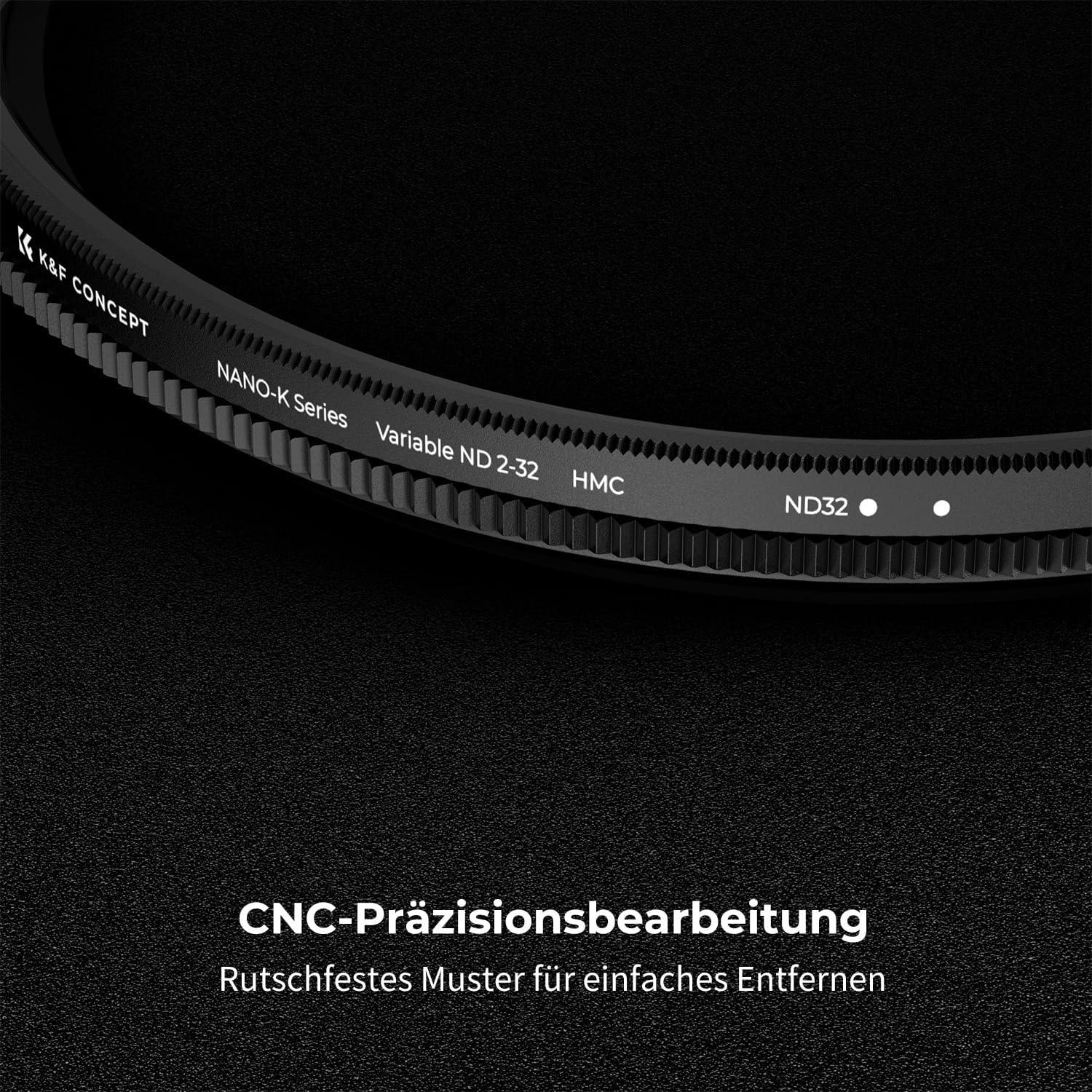 Variabler ND Filter 72mm ND2-32 (1-5 Blendenstufen) Nano-K Serie
