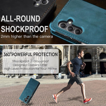 Handyhülle Samsung Galaxy A25 5G Leder Flip Case Blaugrün