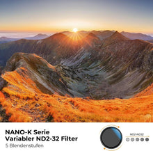67mm Variabler ND2-32 Graufilter für Kameraofilmer