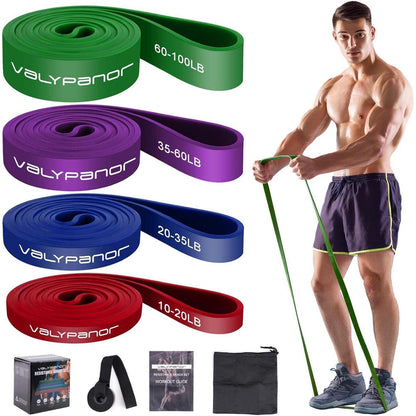 Fitnessbänder Widerstandsbänder Set 4 Stufen mit Türanker