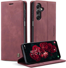 Handyhülle Samsung Galaxy A25 5G Premium Leder Flip Case Magnet