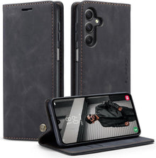 Samsung Galaxy A15 Handyhülle 5G Schwarz Lederhülle Magnet