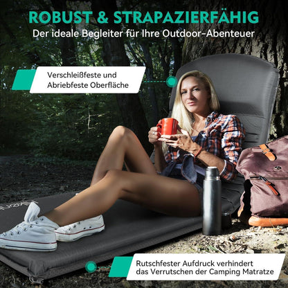 Isomatte Selbstaufblasend 8CM Camping Matratze Schaumstoff