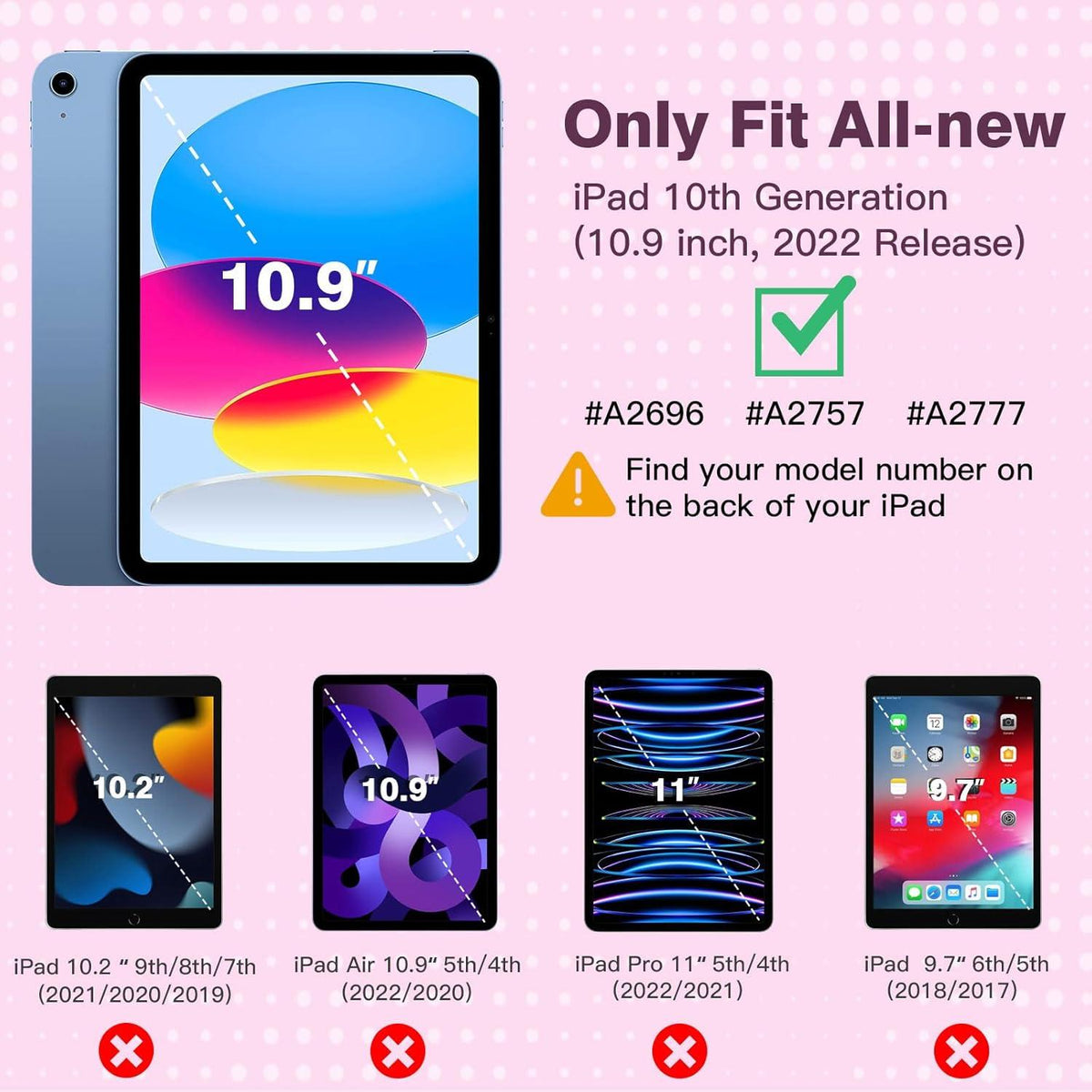 TiMOVO iPad 10.9 Zoll 2022 Hülle - Schlankes Smart Case