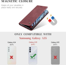 Samsung Galaxy A35 5G Handyhülle Leder Flip Case Kartenfach