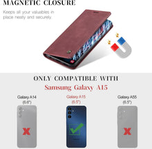 Samsung Galaxy A15 5G Handyhülle - Premium Leder Klapphülle