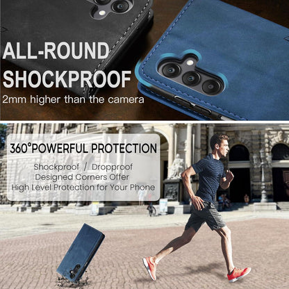 Handyhülle für Samsung Galaxy A25 5G - Leder Flip Case Blau