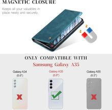 Samsung Galaxy A35 5G Handyhülle Leder Klapphülle Tasche mit