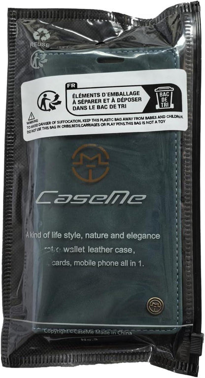 Samsung Galaxy A35 5G Handyhülle Premium Leder Flip Case Blaugrün