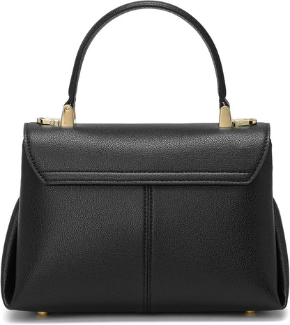 Leder Handtasche Damen Klein Crossbody Umhängetasche Schwarz