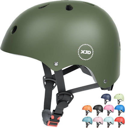 Kinder Jugend Fahrradhelm Multisport CE-Zertifizierung Olivgrün