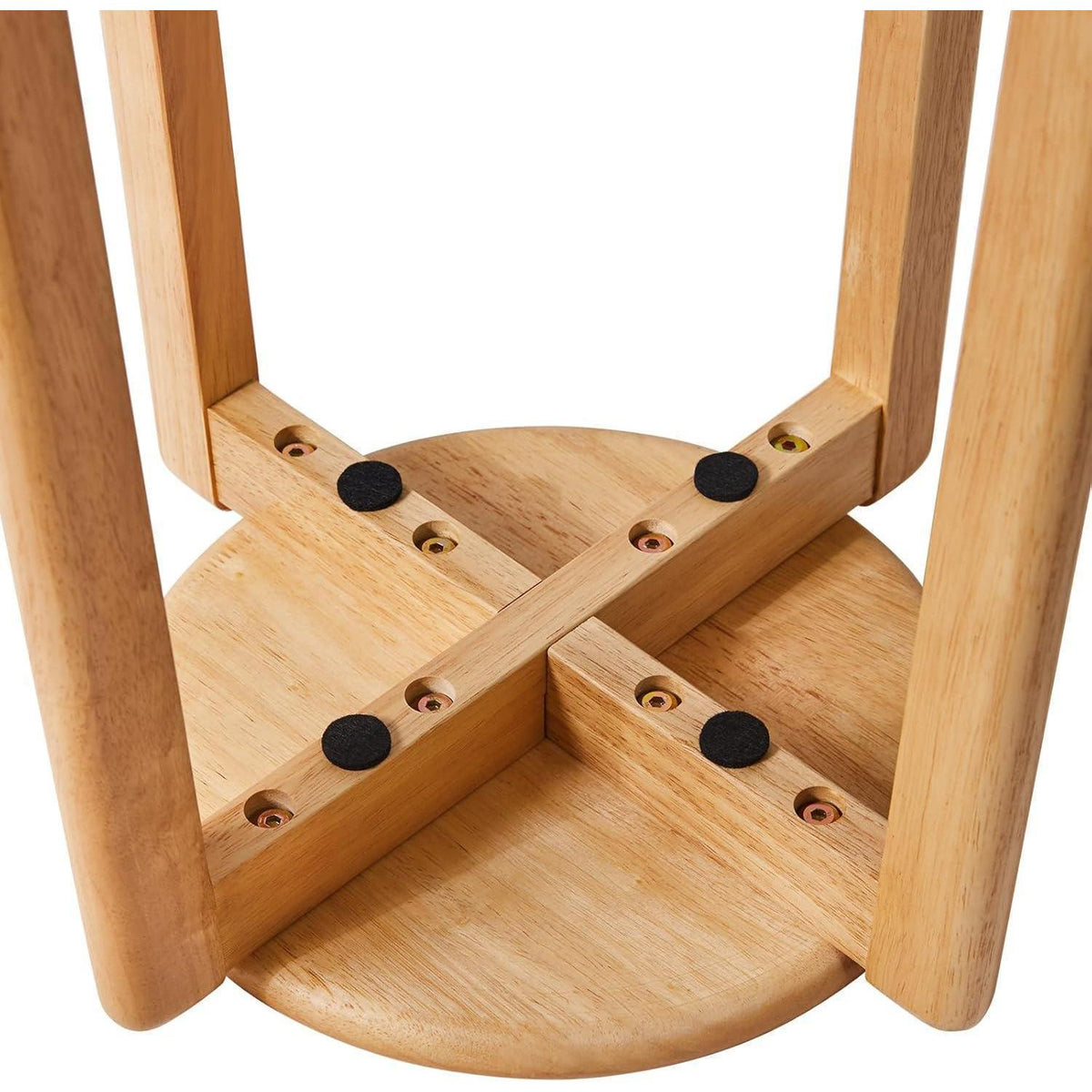Massivholz Barhocker Set (4er) – Stapelbar & Platzsparend