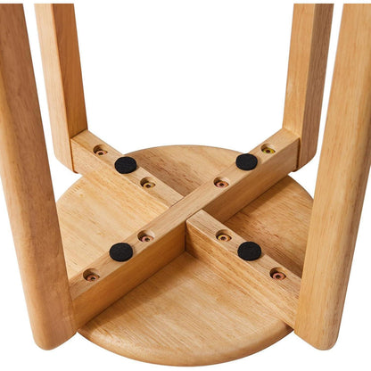 Massivholz Barhocker Set (4er) – Stapelbar & Platzsparend