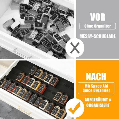 Gewürz Organizer Schublade 48 Stück Patchworkable Küchen Spice Rack