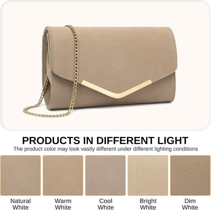 Miss Lulu Damen Elegant Umschlag Clutch mit Kette für